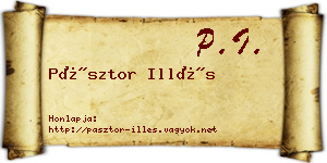 Pásztor Illés névjegykártya